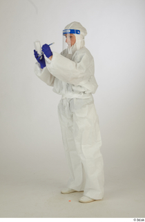 Photos Daya Jones Nurse in Protective Suit Pose preparing test…